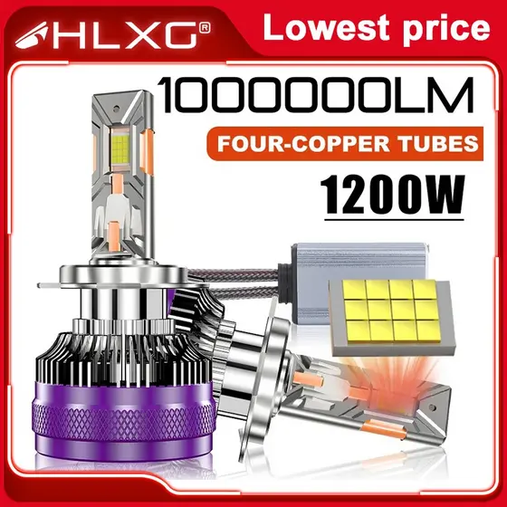H7 H4 H11 Faróis Led Canbus Lâmpada De Neblina H1 H8 H9 9005 9006 HB3 HB4 9012 HIR2 Lâmpadas Turbo