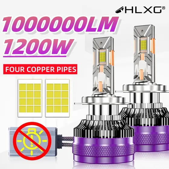 2PCS H4 H7 H11 Farol Led Para Carro Canbus Power 1000000LM 24PCS 9084 CSP 6500K H1 HB3 HB4 9005 9006 9012 HIR2 H9 H8 Luz