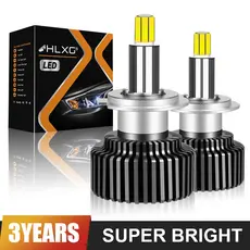 【 Super Potência 】 HLXG Canbus 360 H4 LED H7 H1 120000LM HB3 HB4 9012 Lente De Projetor Turbo Bi H11 9005 Lâmpadas De Farol De Carro Nevoeiro Automático 6000K 2PCS