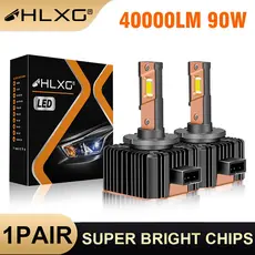 HLXG 2PCS D1S Led Farol D3S Canbus Lâmpadas CSP D4S D5S D2S D8S Super Brilhante D1R D4R D2R D3R D Série Lâmpada De Carro