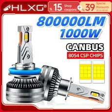 Garantia de três anos H11 H7 H4 Faróis Canbus LED H3 H8 H1 HB3 HB4 9005 9006 9012 HIR2 H9 6500K Lâmpada De Carro