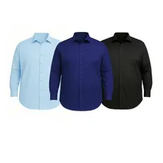 Camisa Masculina Social Extra Grande Camisa Social Manga Longa Plus Size Com Elastano Camiseta Social Tecido Não Amassa