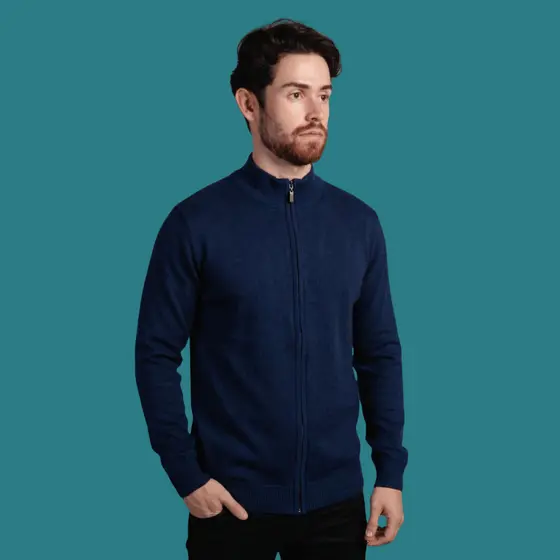 Suéter Tricot Masculino Com Ziper Blusa de Frio Quentinha