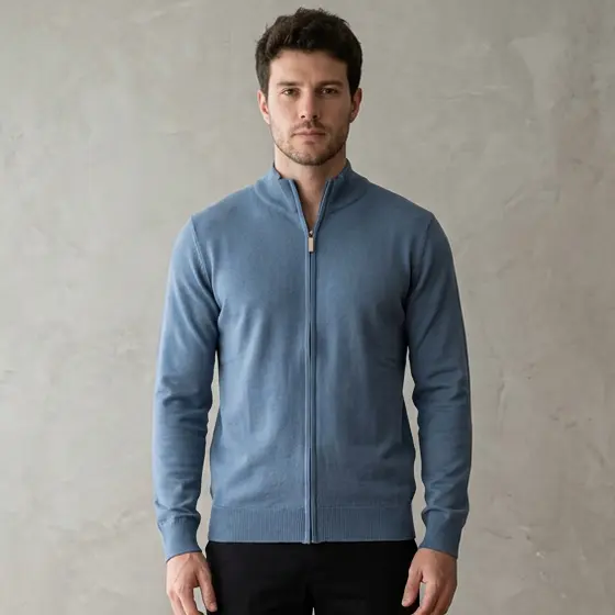 Sueter Masculino Casaco Masculino Sobretudo Masculino Blusa Frio Sueter Trico Com Zíper