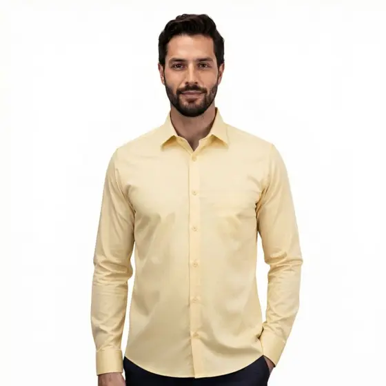 Camisa Social Masculina Microfibra Camisa Social Masculina Slim e Plus Size Masculino Nao Amassa