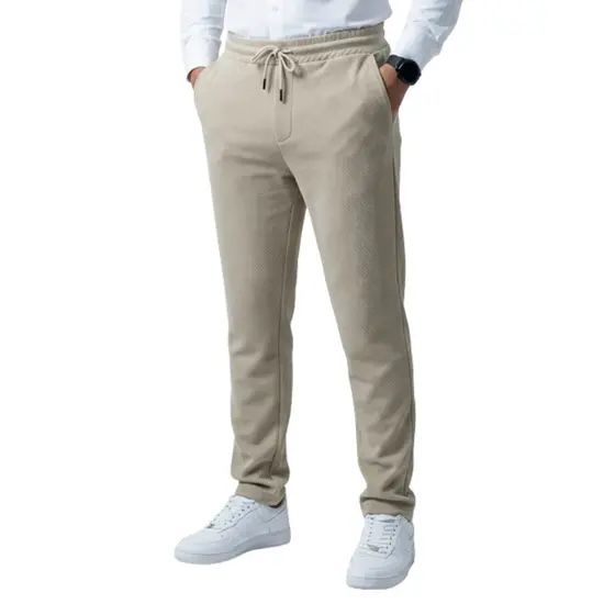 Calça Alfaiataria Masculina Luxo Premium Esporte Fino Canelado Elastano Sofisticado Elegante Formal Tecnologico