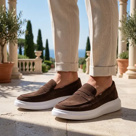 Mocassim Masculino Loafer Social Slip On Couro Sapato Trabalho Brogue Casual Confortável Qualidade