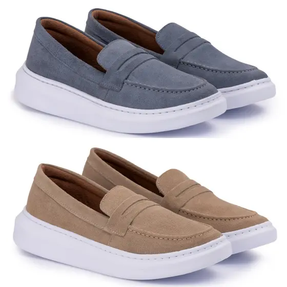 Kit 2 Slip On Masculino Casual Sem Cadarço Sapatênis Confortável Dia a Dia Sapato Calçados Homem Top