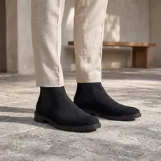 Bota Chelsea Masculina Camurça Sintética Cano Curto Botina Casual Sapato Top Conforto Urbano Premium