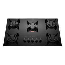 Cooktop 5 Bocas Preto com Mesa de Vidro Atlas U Top