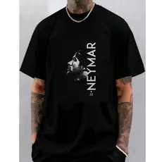 Camiseta Neymar Jr Futebol Casual 100% Algodão Vintage Envio Imediato