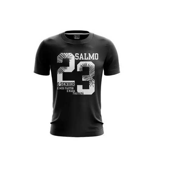 Camiseta Gospel Salmo 23 100% Algodão Estampa Religiosa Envio Rapido