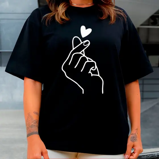 Camiseta Coração Coreano Dorama