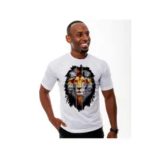 Camiseta Evangelica Leão de Juda 100% Algodão Estampa Religiosa Envio Imediato