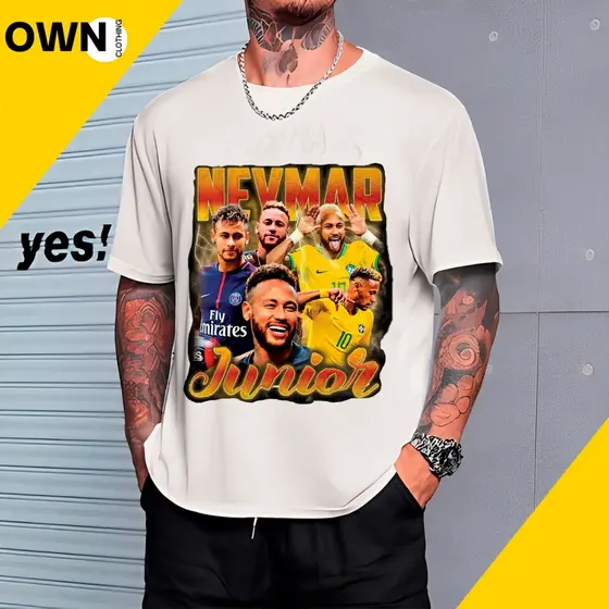 Camiseta Neymar Menino Ney Unissex 100% Algodão Envio Imediato Vintage