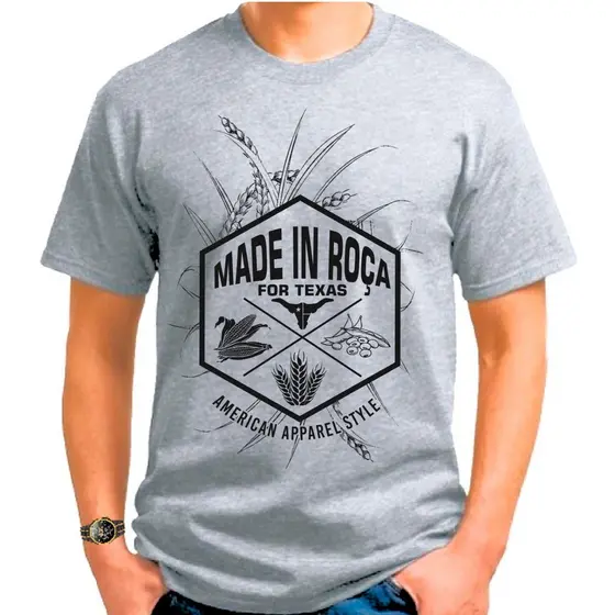 Camiseta Made in Roça 2 Grãos importantes 100% Algodão Envio Rapido