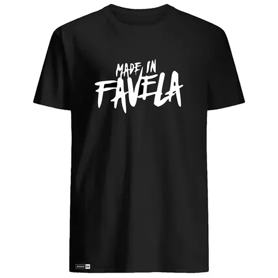 Camiseta Made In Favela Frase 100% Algodão Envio Imediato