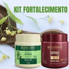 Kit Cronograma Antiqueda CrescimentoHidrataçãoNutriçãoReconstrução Jaborandi+Shitake 500gBioExtratus