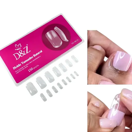 Molde F1 para Pés 150 Unidades | Reconstrução de Unhas Pedicure | Blindagem UV LED Nail