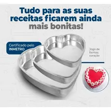 Conjunto 3 Formas Coração