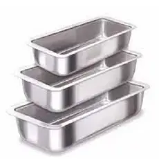 Conjunto Com 3 Formas De Pão 1-2-3 Em Aluminio If35