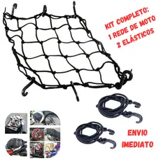 Rede Elástica Aranha COM 2 ExtensorES Capacete MOTO ELASTICO DE MOTO PARA Redinha para bagageiro de moto fixação ganchos