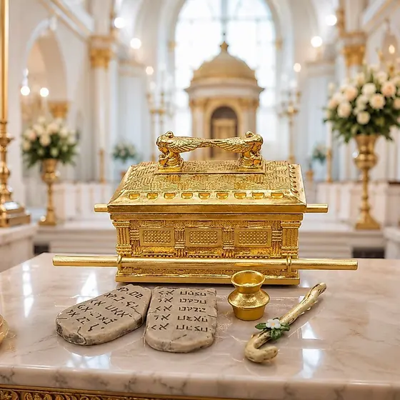 Arca Da Aliança Em Resina Decoração Presentes Original Para Templos Igreja Decoração