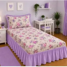 JOGO DE CAMA COBRE LEITO COLCHA SOLTEIRO OXFORD COM BARRA