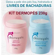 Kit Creme Para Os Pés Hidrata e Afina + Creme Para Tratamento Dos Pés Hidrata e Restaura - Dermopés - Abelha Rainha 230g
