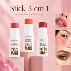 Odorata - Stick 3 em 1 Blush, Batom e Sombra - 5g