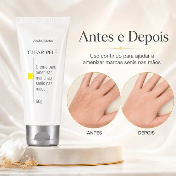 Creme Para Amenizar Marcas Nas Mãos  Clear Pele - Abelha Rainha 60g