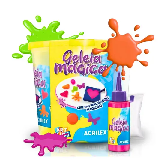 Balde Divertido Geleia Mágica 4 Cores Acrilex- Arte Kids