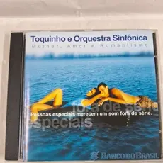 CD-TOQUINHO E ORQUESTRA SINFÔNICA = MULHER, AMOR E ROMANTISMO( USADO) LEIA A DESCRIÇÃO
