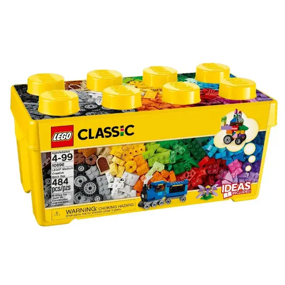 10696 - Lego Classic Original - Caixa Balde Médio De Peças Criativas - 484 peças