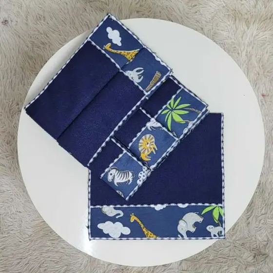 Kit Toalha de Ombro e Babete Infantil Atoalhado Misto Premium - Opçoes com 5 e 6 Peças