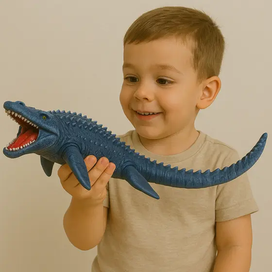 Dinossauro Mosassauro Brinquedo Infantil Vinil Macio 27cm