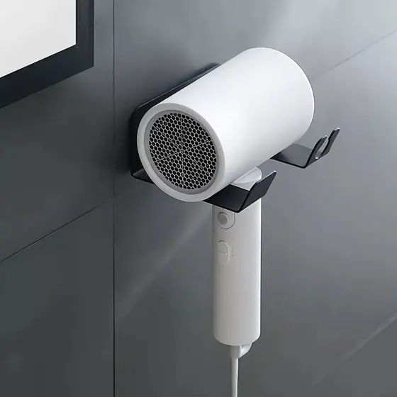 Porta Secador Cabelo E Cabo Fixa Na Parede Sem Furos 2