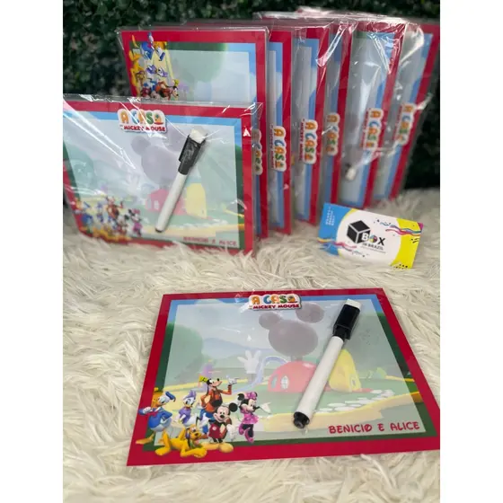 Lousa Mágica Mickey Mouse - Lembrancinha Personalizada - Brinde Festa