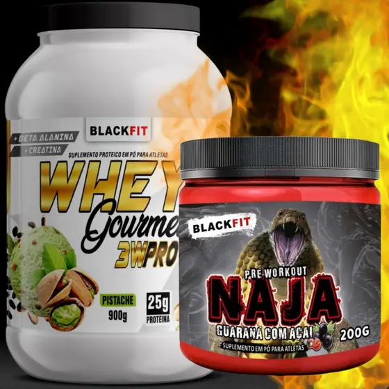 WHEY + PRÉ TREINO - MAXIMO DESENPENHO