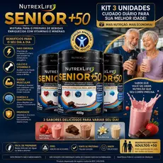 3 UNIDADES - NutrexLIFE +50 400g – Nutrição para MELHOR IDADE. SENIOR