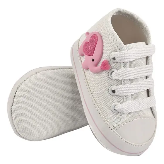 Tenis Bebe  Menina Sapatinho Infantil Elefantinho Botinha Cano Alto Confortável Moda Conforto