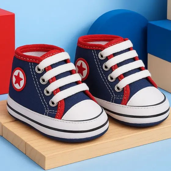 Tênis Infantil Menino Bebê Original Star Super Confortável Várias Cores De Cano Alto Promoção