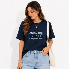 Camiseta Basica Unissex Feminia Religioso Cristã 100% Algodão Religião Camisa Frase