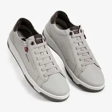 Sapatênis Masculino Couro Ferracini Casual  Zíper Lateral Calce Fácil Vox Gelo 8052-617C
