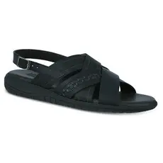 Sandália Masculina Couro Legitimo Ferracini Preta Lancer 1207A