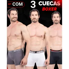 Kit 3 Cuecas Boxer Coeca Boxer Extra GG Cueca Box- LINHA PREMIUM