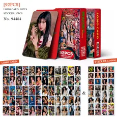 60pcs/box com 32pcs adesivo KATSEYE  albun Photocard Pronto Para Ser Cartão LOMO Postal De Coleção