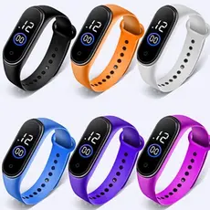 Relógio feminino digital m4 led A prova água Esportivo masculino Unissex
