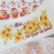 Kit 10 Barrinhas para Pano de Prato | Faixa Decorativa 51x11 cm | Tecido Estampado | Dia das Mães