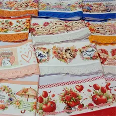 Kit 2 Panos de Prato Dia das Mães 100% Algodão | Pano de Copa Decorado | Absorvente | Artesanal | Presente Mãe